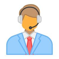 A flat design, icon of call center vector