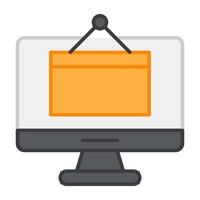 A flat design, icon of online board vector