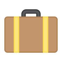 Professional bag icon, flat design of briefcase vector