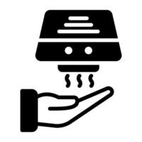 A solid design, icon of hand dryer vector