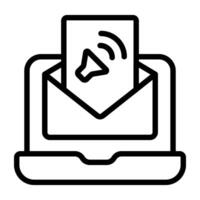 An icon design of voicemail, editable vector