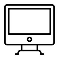 A outline design, icon of desktop vector