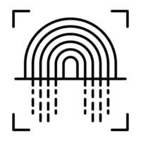 A modern design icon of thumbprint scanning vector