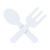 tenedor y cuchara, cuchillería, vajilla, cubiertos, comida menú, vector