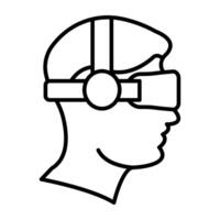 A unique design icon of vr headset vector