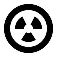 A solid design, icon of radiation vector