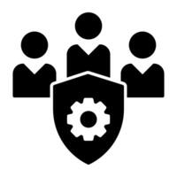 A modern design icon of security management team vector