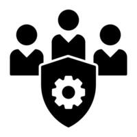 A modern design icon of security management team vector