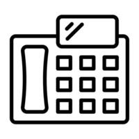 A linear design, icon of fax machine vector