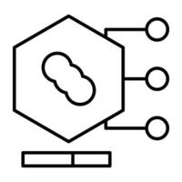 A glyph design, icon of spaceship vector