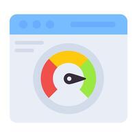 A flat design, icon of internet speed test vector