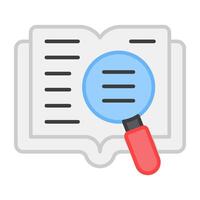 A flat design, icon of content analysis vector