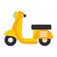 Motorcycle flat editable vector, scooter concept vector