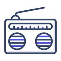 Icon of radio, flat design vector