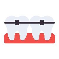 A trendy vector design of braces