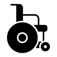 An icon design of wheelchair, premium download vector