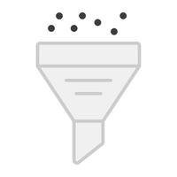 A flat design, icon of data funnel vector