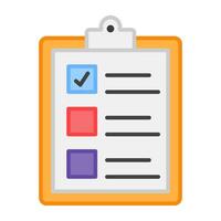 A flat design, icon of checklist vector