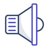 A flat design, icon of speaker vector