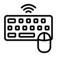 un icono diseño de inalámbrico teclado vector