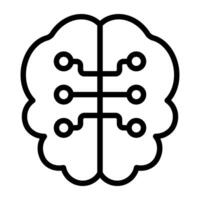 An icon design of digital brain, editable vector