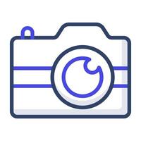 A outline design, icon of camera vector