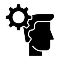 A glyph design, icon of user setting vector