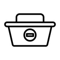 Modern style icon of grocery bucket vector