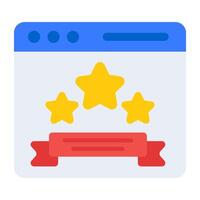 A flat design, icon of web rating vector