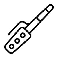 A linear design, icon of curling rod vector