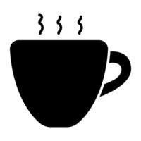 un moderno estilo icono de té taza vector