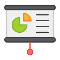 A flat design, icon of pie chart vector