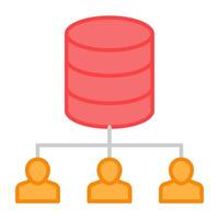 Modern design icon of database network vector