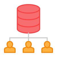 Modern design icon of database network vector