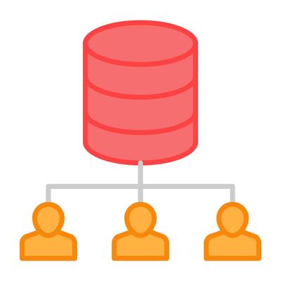 Modern design icon of database network