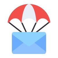 A flat design, icon of send mail vector