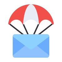 A flat design, icon of send mail vector