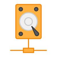 A flat design, icon of hard drive vector