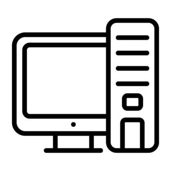 An icon design of personal computer vector