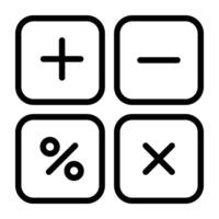 Modern style icon of calculation sign vector