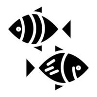 Seafood filled design, icon of fish vector