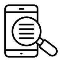 Premium download vector of search mobile phone
