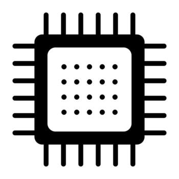 un sólido diseño de microprocesador vector