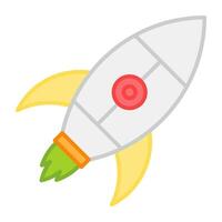 A flat design, icon of launch vector