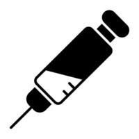 A glyph design, icon of injection vector