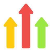 A trendy vector design of upward arrows