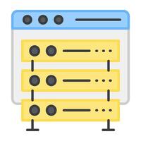 Modern design icon of online server rack vector