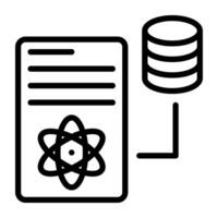 An outline design, icon of data science vector