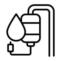 Iv drip icon in linear style vector