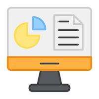 A unique design icon of online data vector